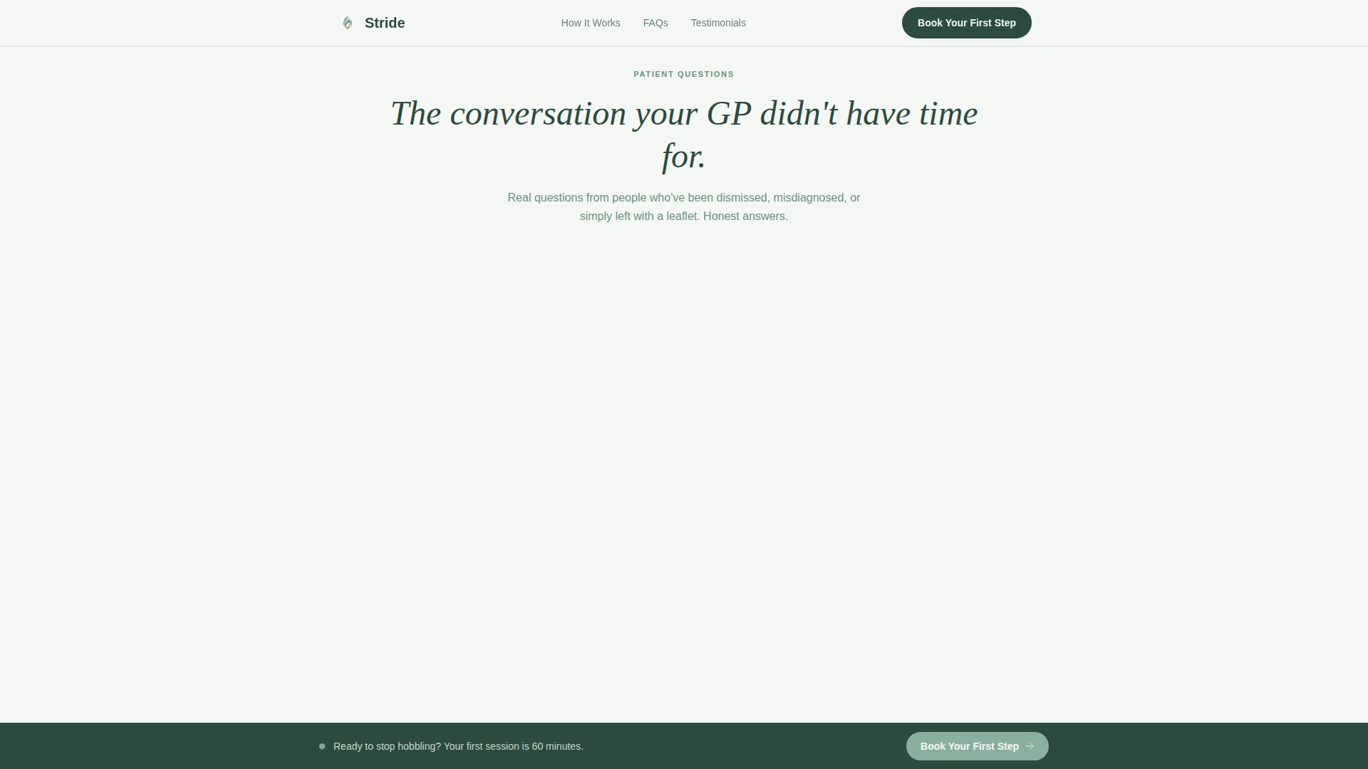 Plantar Fasciitis Specialist Landing Page Template
