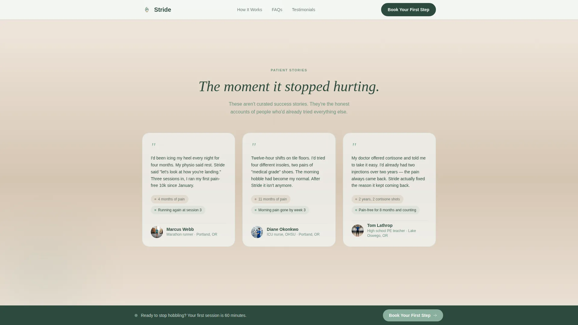 Plantar Fasciitis Specialist Landing Page Template