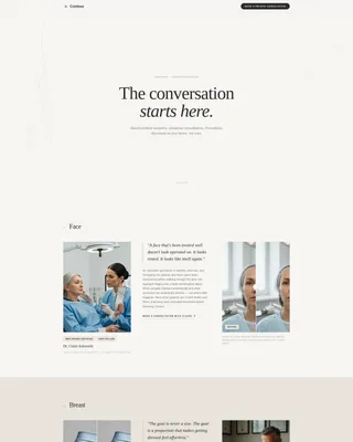 Plastic Surgeon Appointment Booking Landing Page