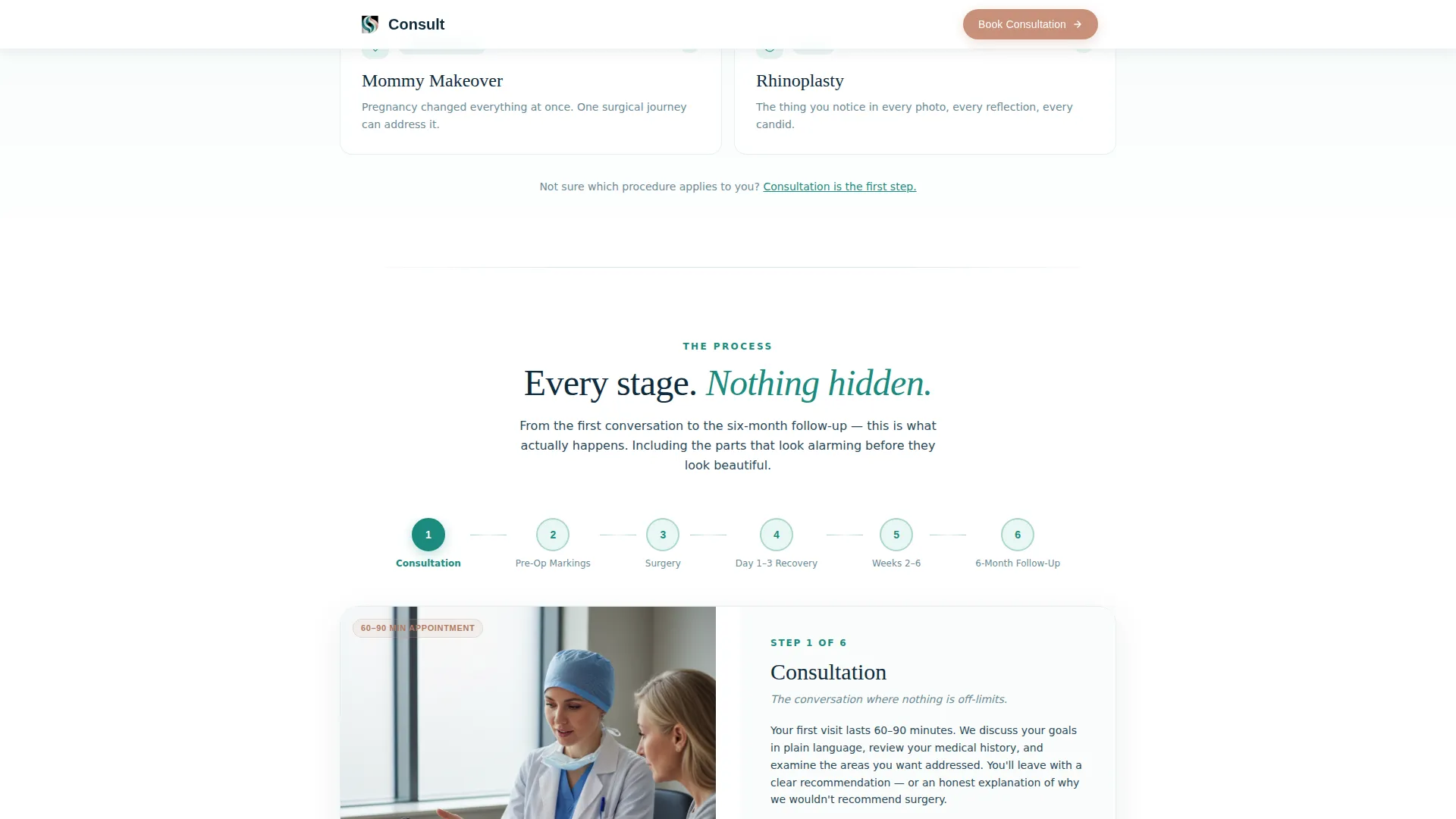 Transformative Surgeon Landing Page Template