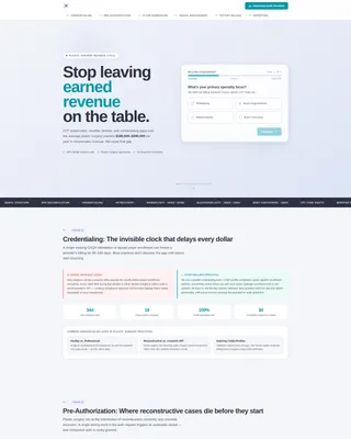 Plastic Surgery Billing Landing Page Template