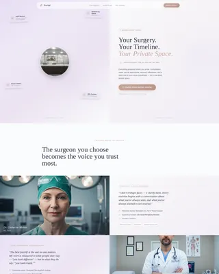 Plastic Surgeon Patient Portal Landing Page Template