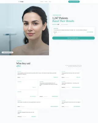 Plastic Surgeon Testimonial Landing Page Template