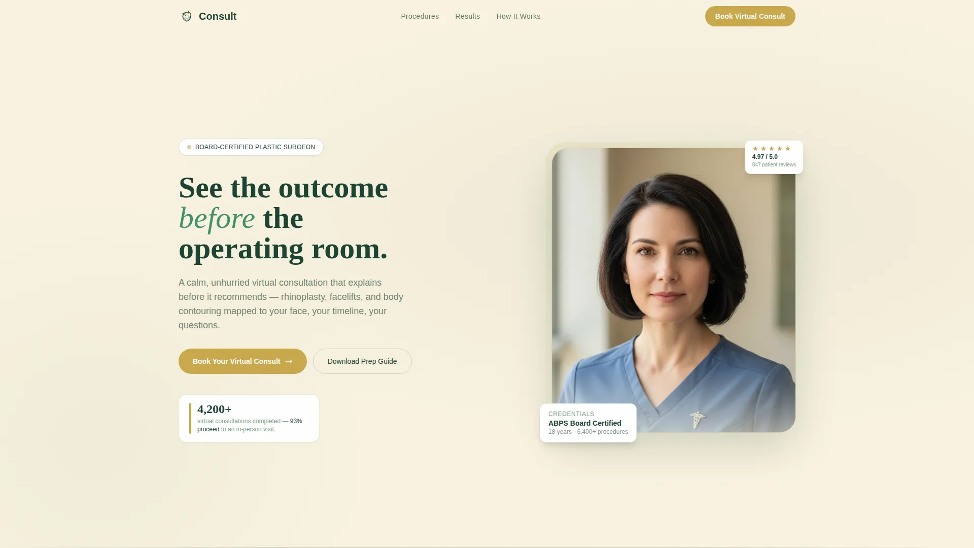 Trusted Surgeon Landing Page Template