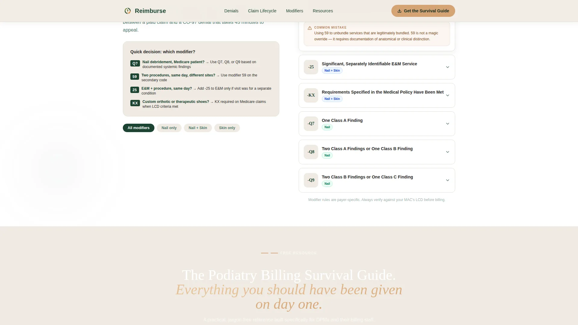 Insurance Billing Landing Page Template