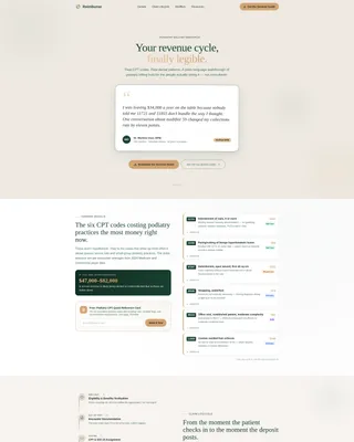 Insurance Billing Landing Page Template