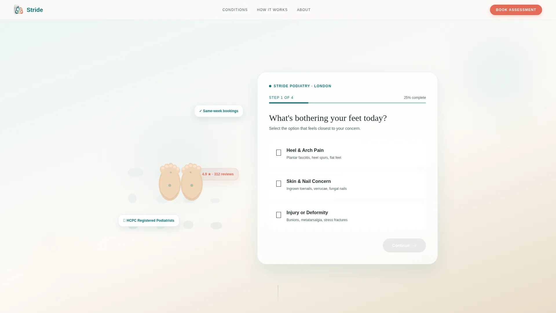 Podiatrist New Patient Landing Page Template