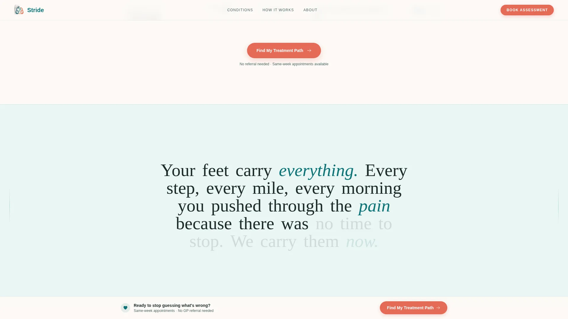Podiatrist New Patient Landing Page Template