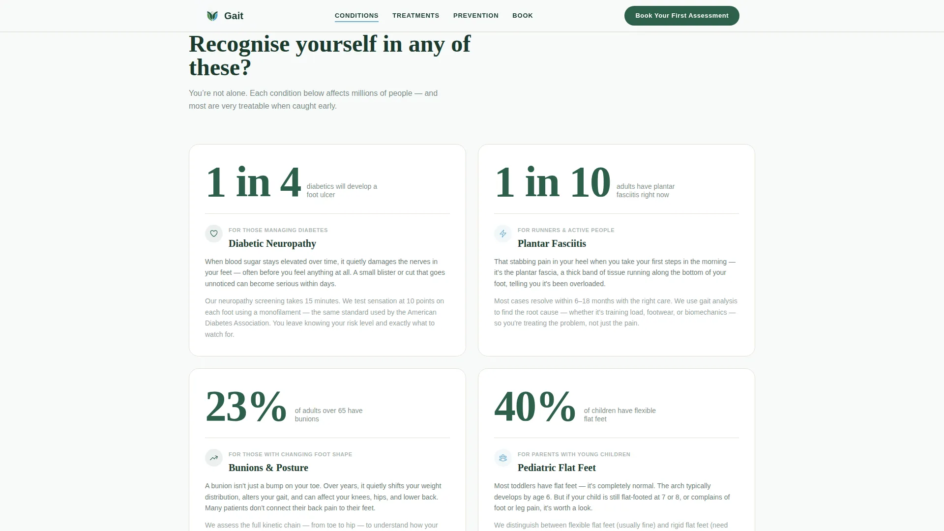 Podiatrist Booking Website Template