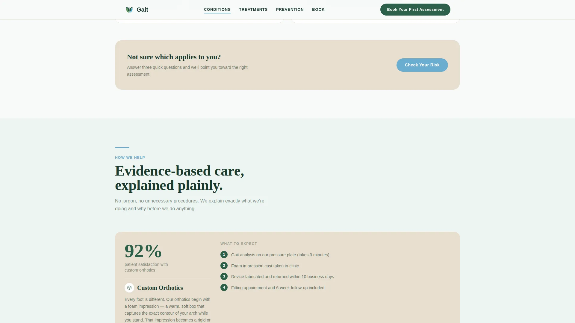 Podiatrist Booking Website Template