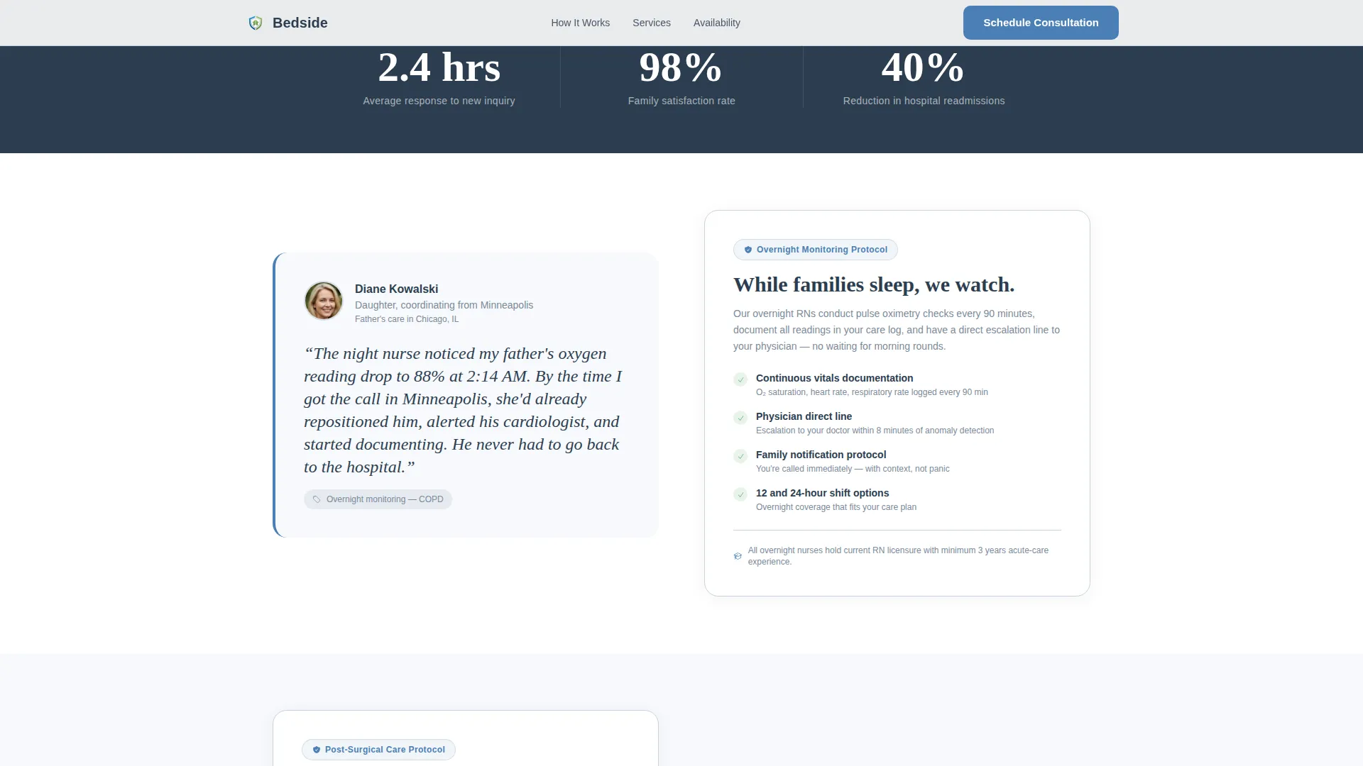 Home Health & Hospice Booking Website Template