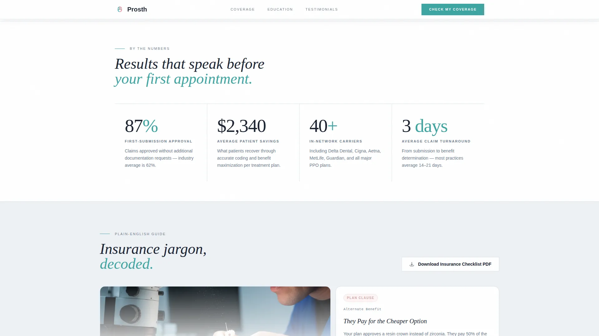 Prosthodontist Education Website Template