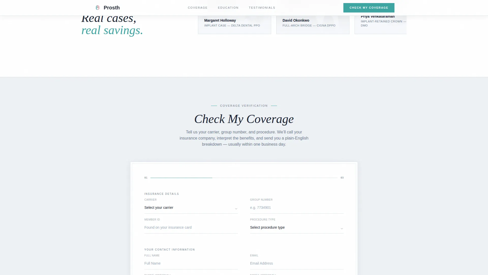 Prosthodontist Education Website Template