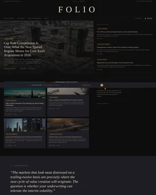 Cinematic Real Estate Report Blog Landing Page