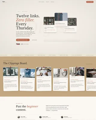 Curated Real Estate Investing Newsletter Landing Page