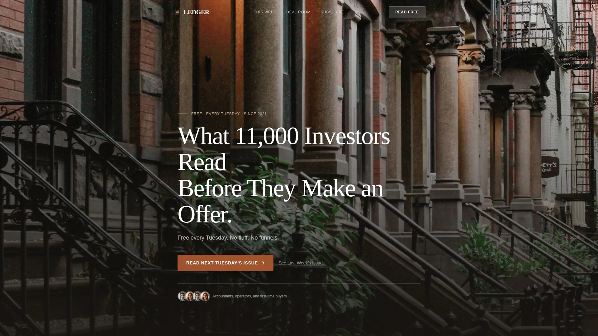 Real Estate Investing Newsletter Blog Website Template