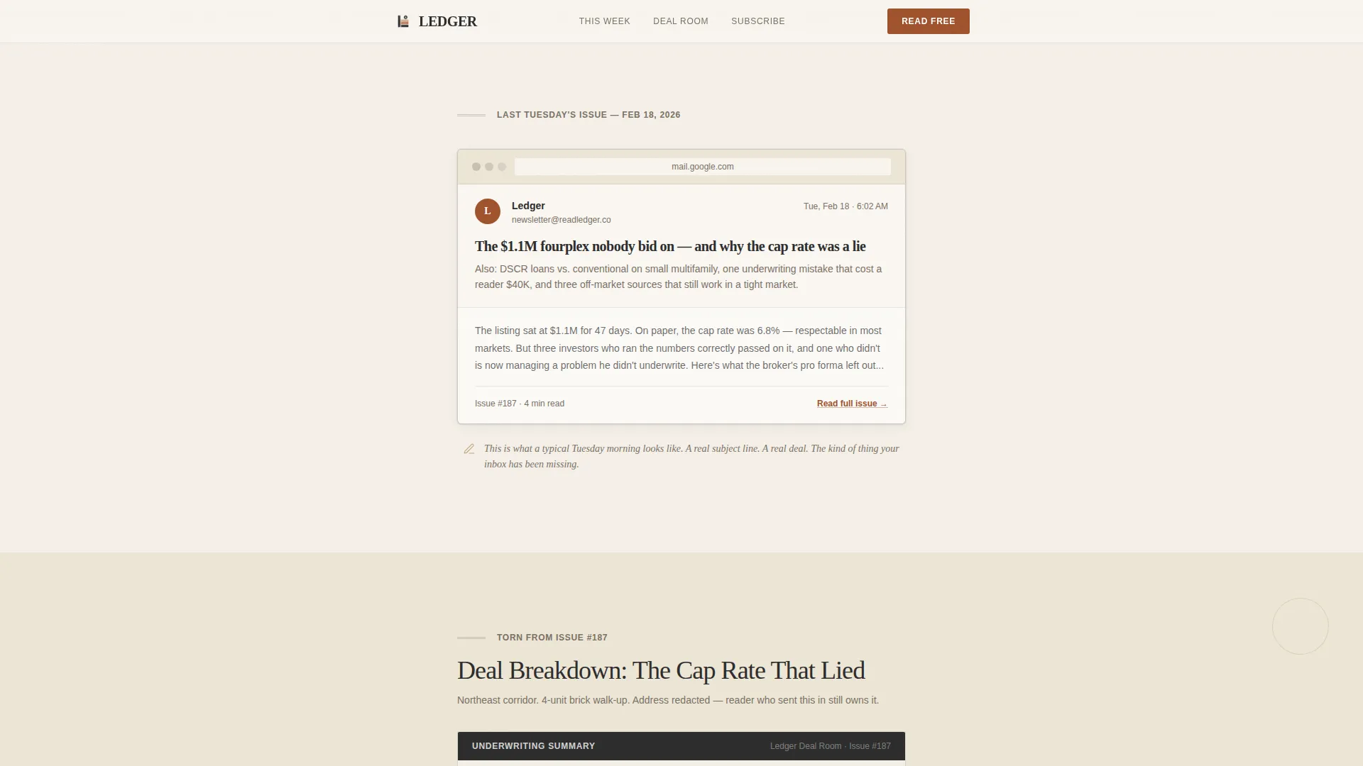 Real Estate Investing Newsletter Blog Website Template