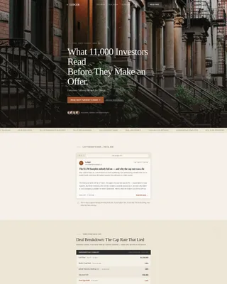 Real Estate Investing Newsletter Blog Website Template