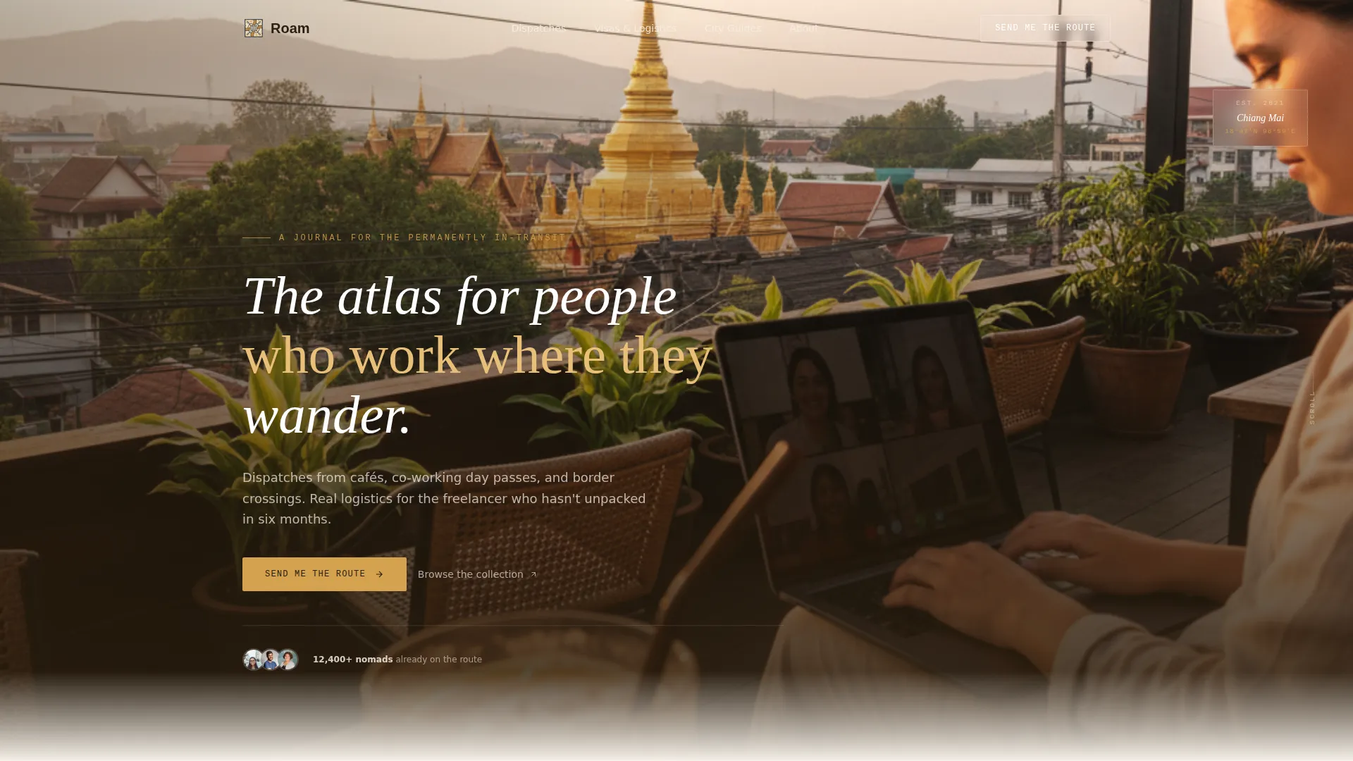 Adventure Travel Influencer Landing Page Template