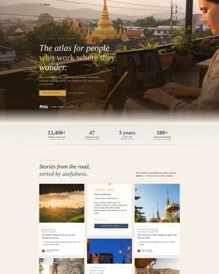 Adventure Travel Influencer Landing Page Template