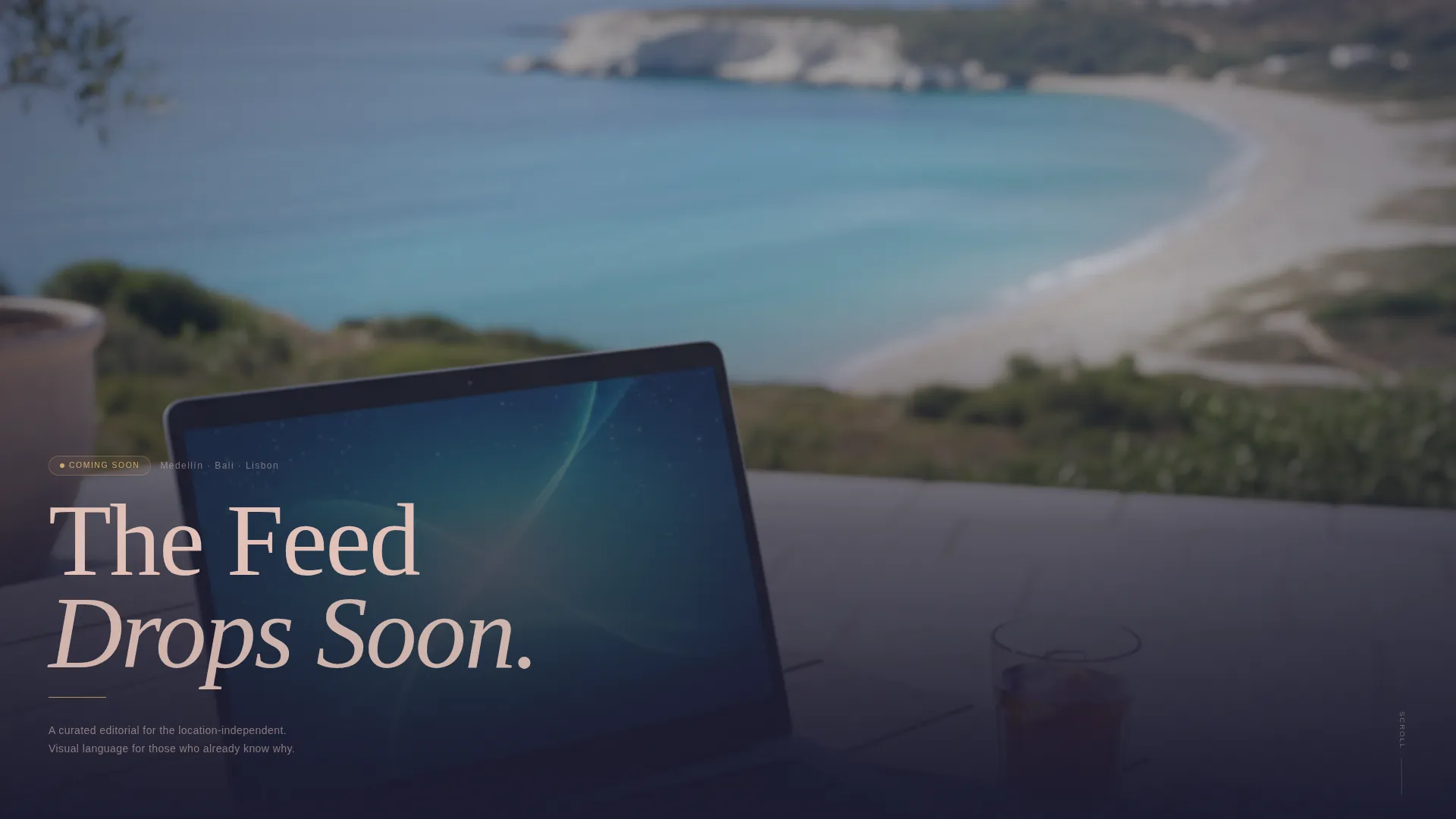 Cinematic Digital Nomad Coming Soon Landing Page