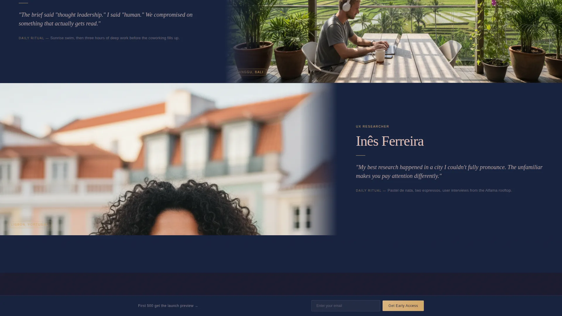 Cinematic Digital Nomad Coming Soon Landing Page