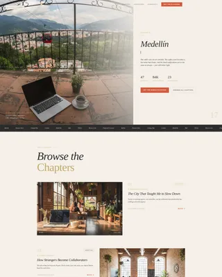 Inspiring Backpacker Landing Page Template