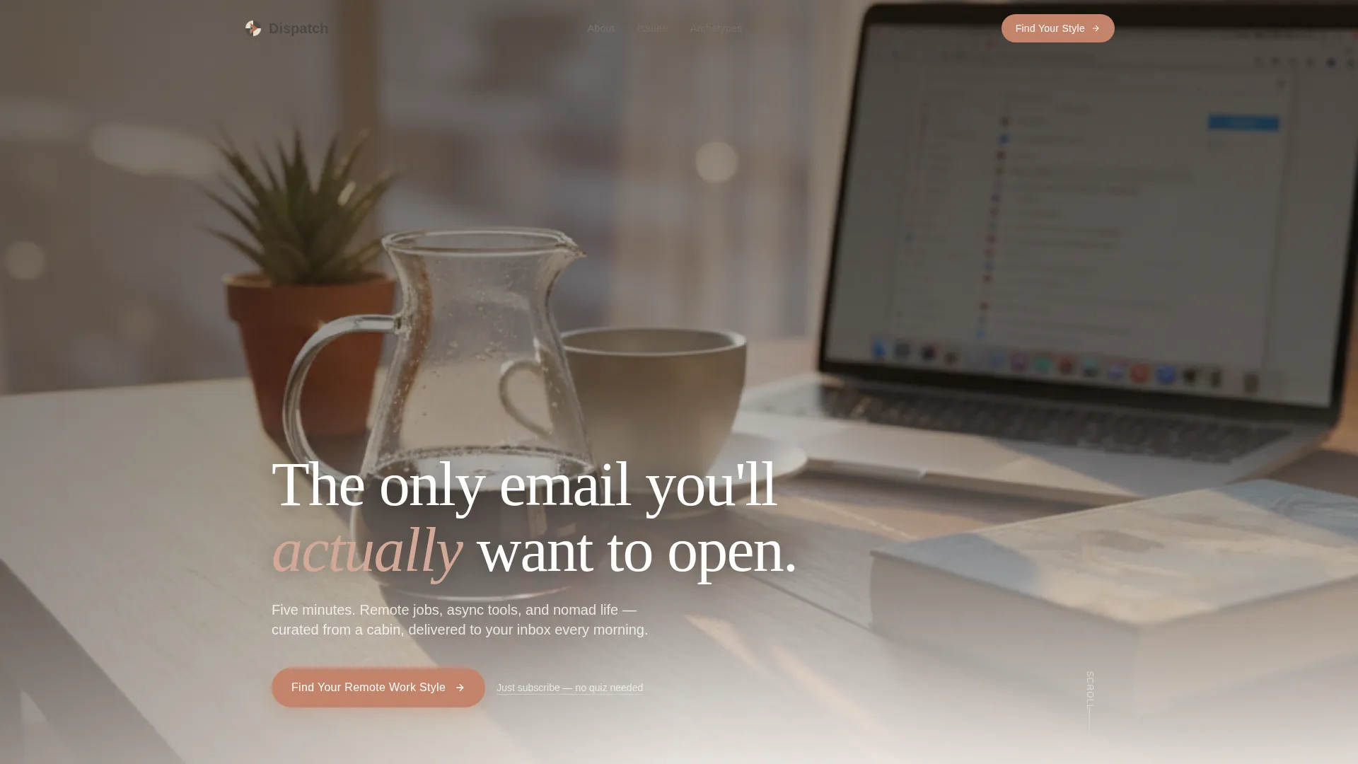 Remote Work Newsletter Landing Page Template