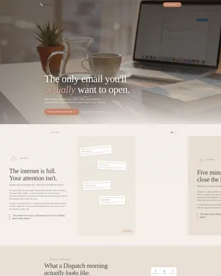 Remote Work Newsletter Landing Page Template