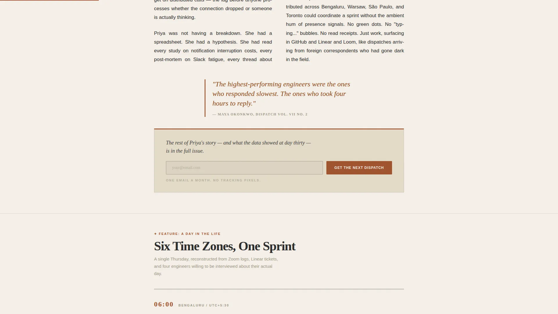 Remote Work Newsletter Blog Website Template