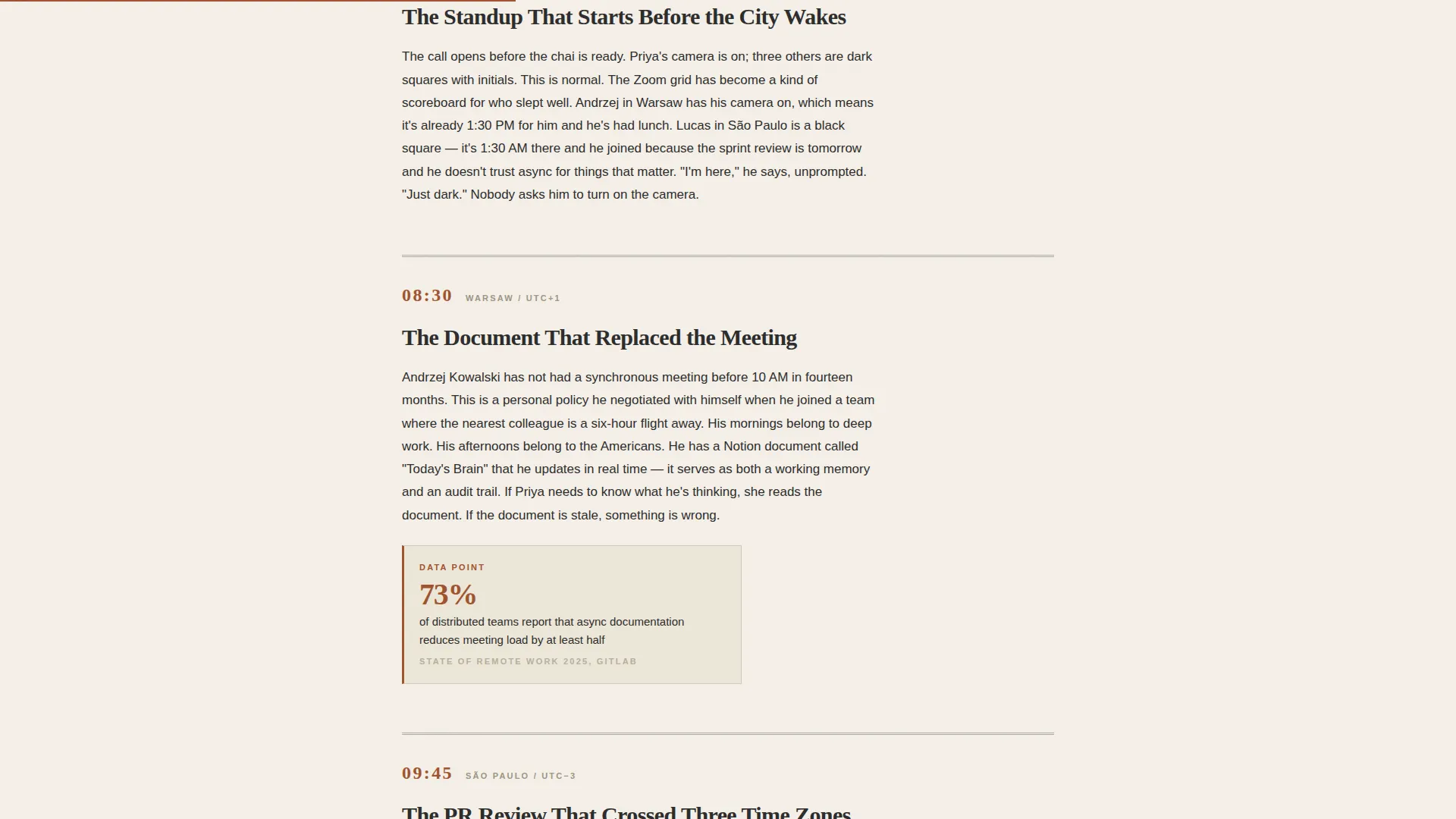 Remote Work Newsletter Blog Website Template