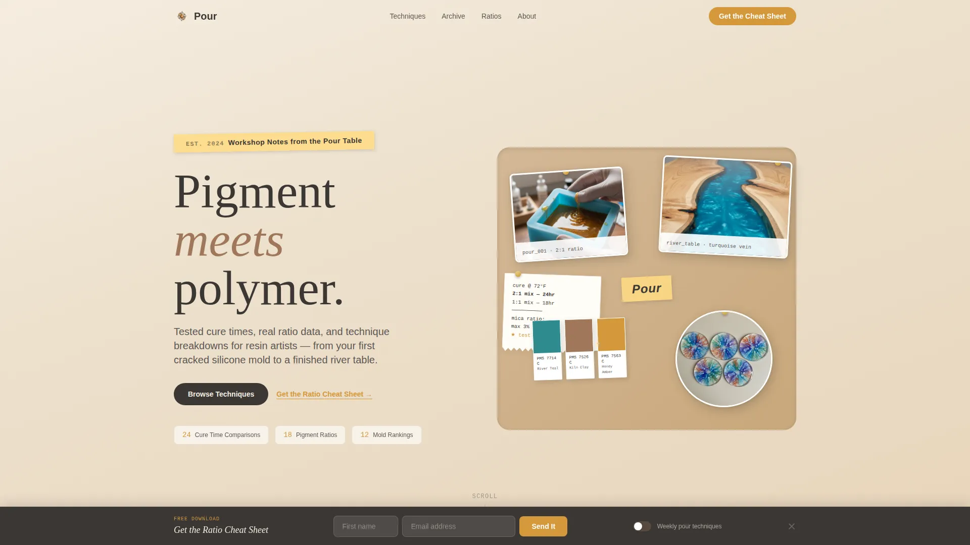 Resin Art & Craft Content Blog Website Template