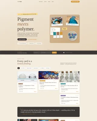Resin Art & Craft Content Blog Website Template