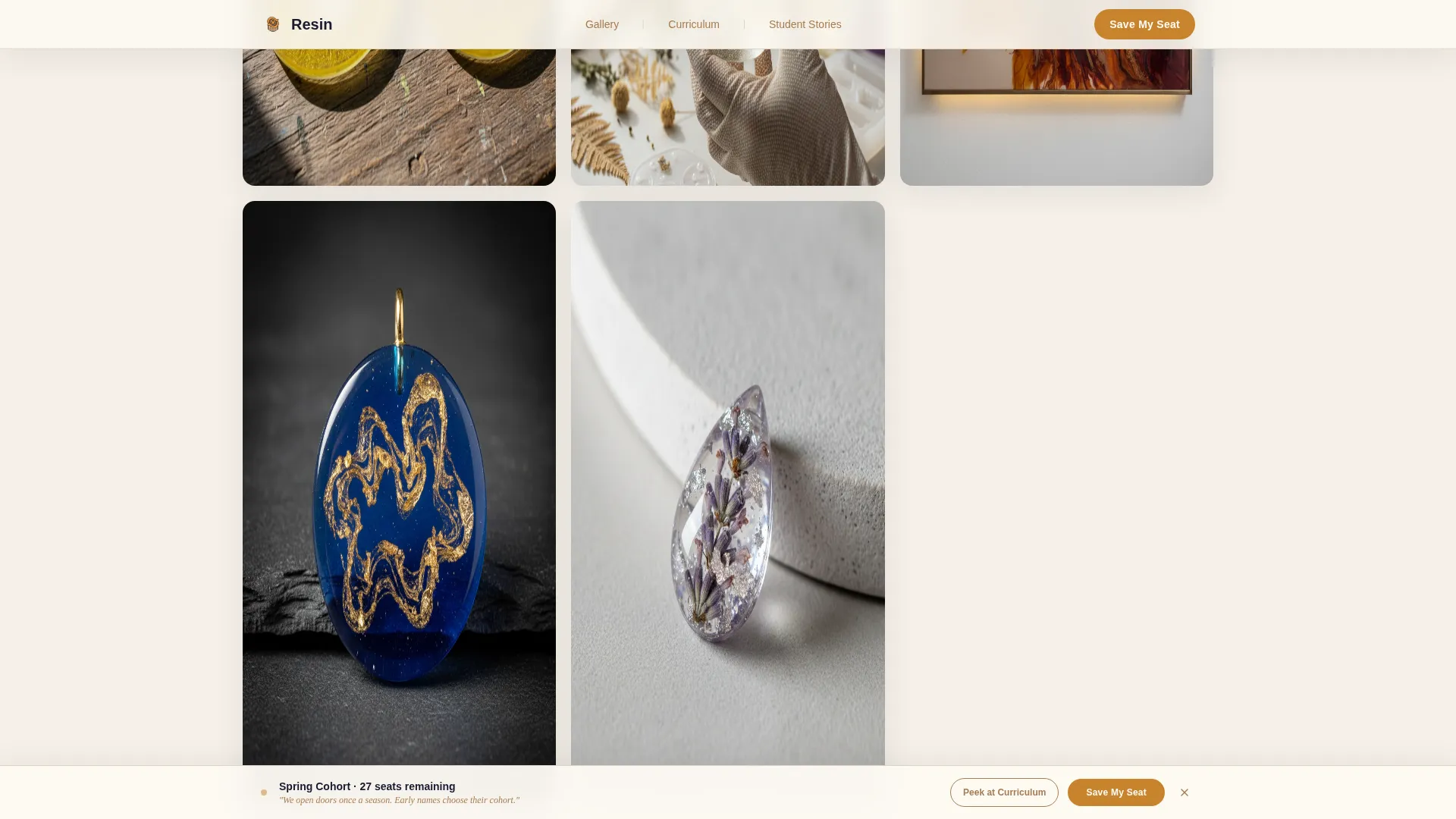 Resin Art & Craft Content Pre-Launch Website Template