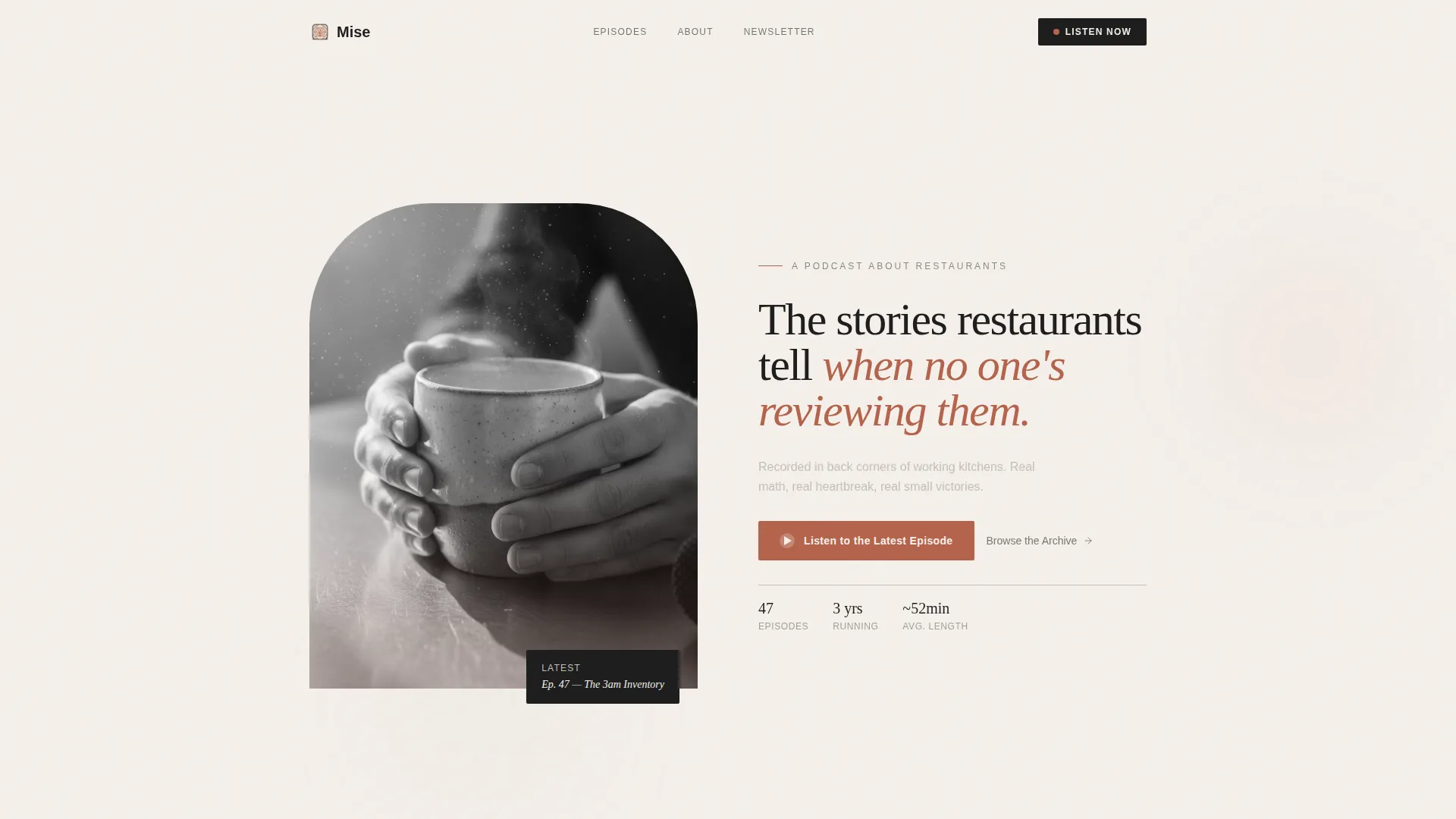 Restaurant Blog & Media Specialist Blog Website Template