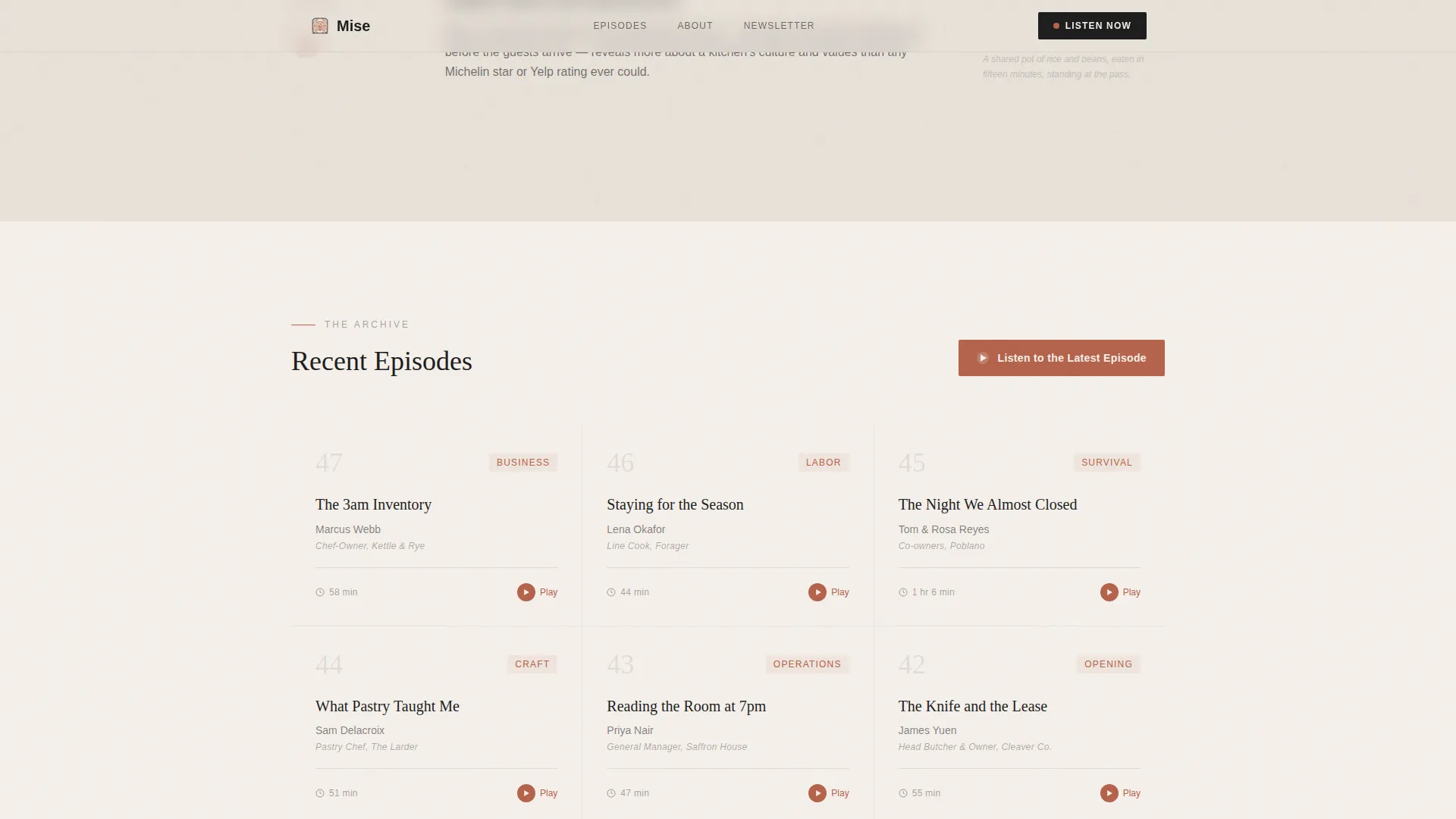 Restaurant Blog & Media Specialist Blog Website Template