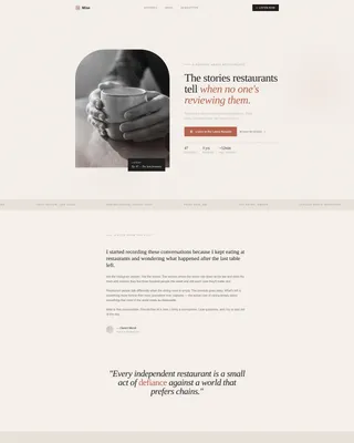 Restaurant Blog & Media Specialist Blog Website Template