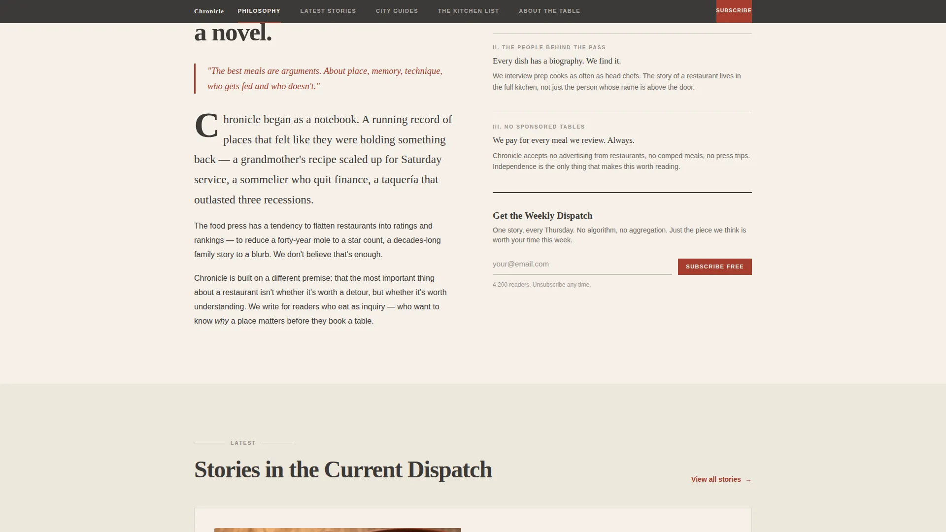 Restaurant Review Blog Landing Page Template