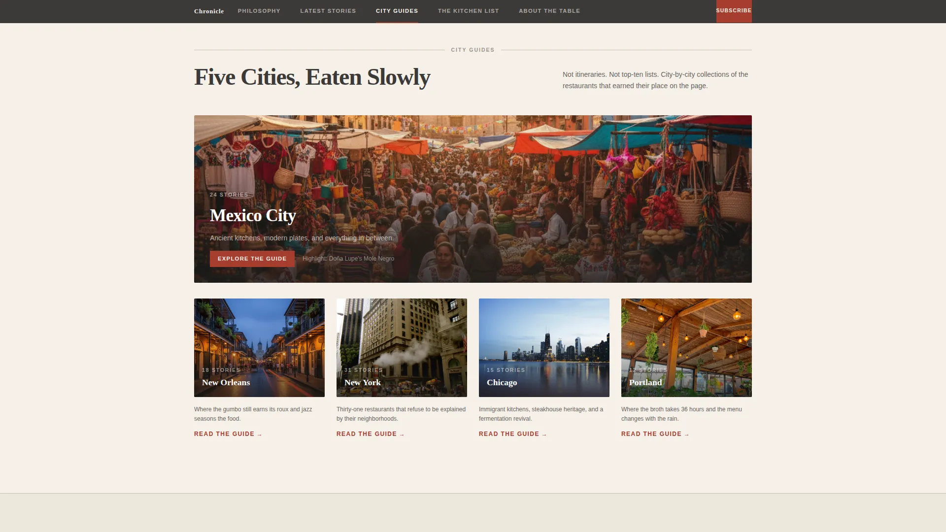 Restaurant Review Blog Landing Page Template