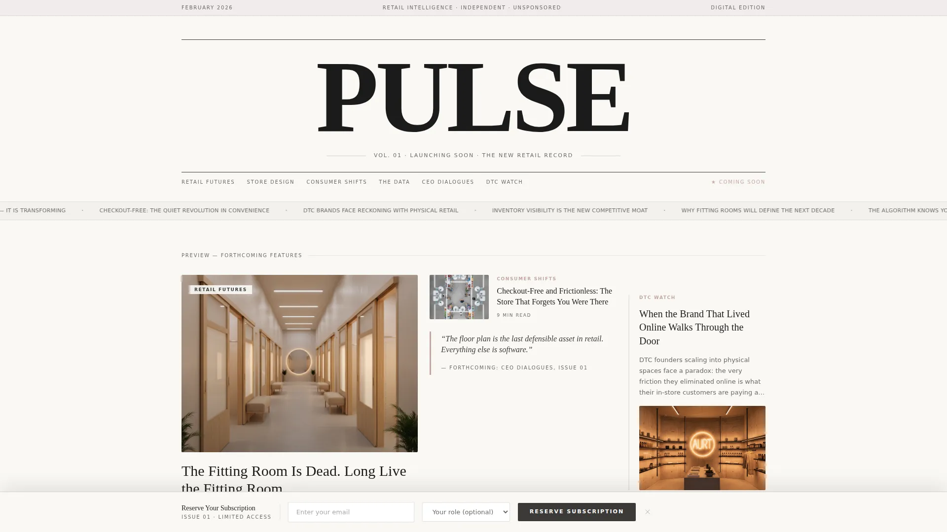 Retail Blog & Media Specialist Pre-Launch Website Template