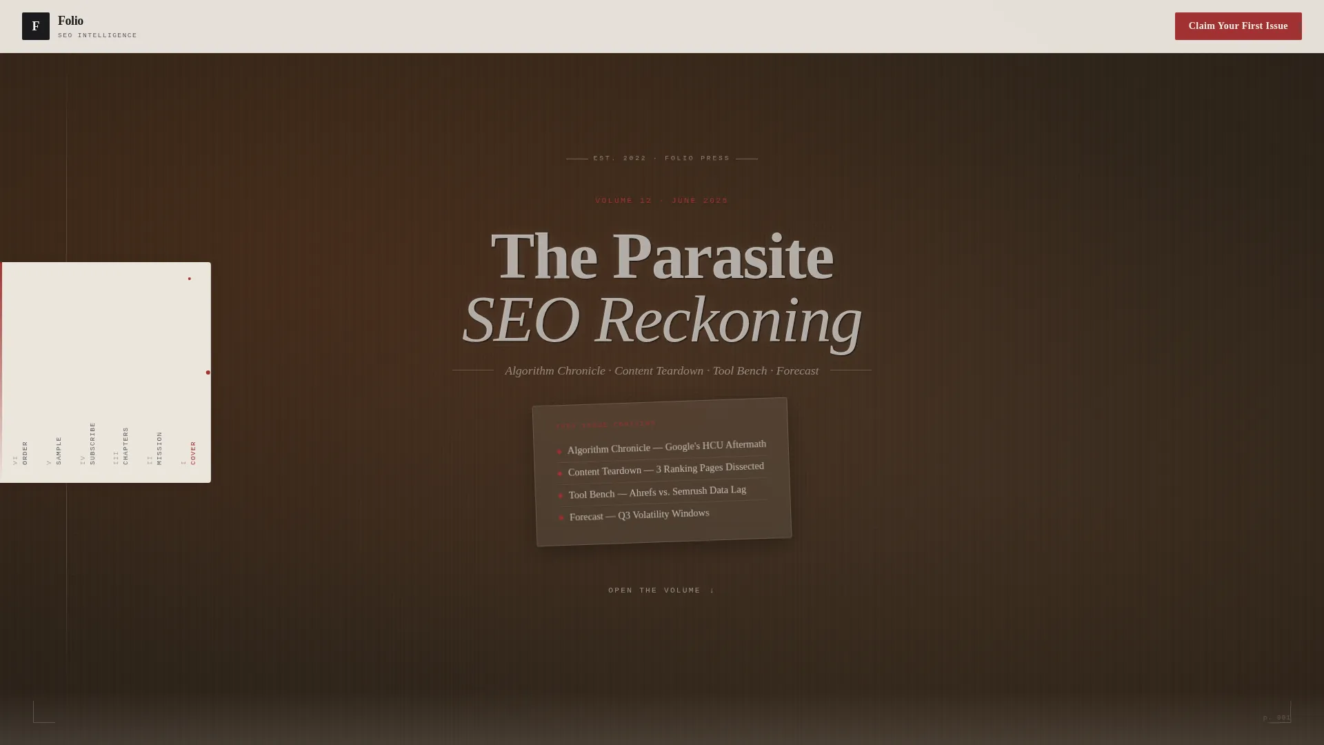 SEO & Content Newsletter Reviews Website Template