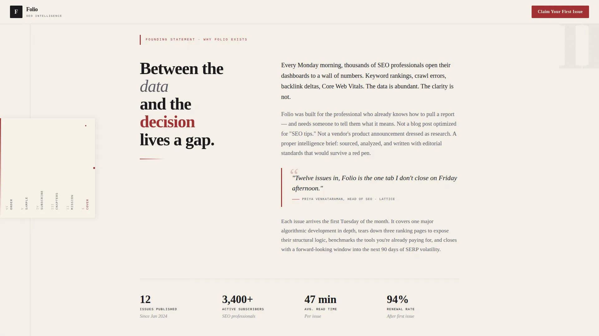 SEO & Content Newsletter Reviews Website Template