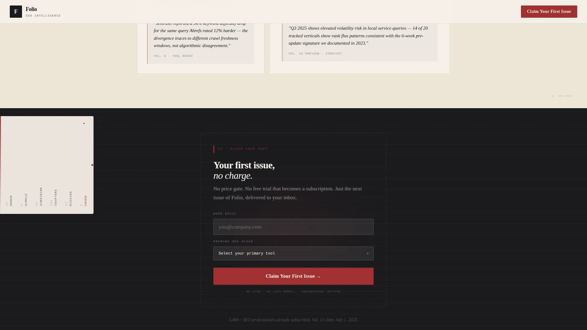 SEO & Content Newsletter Reviews Website Template
