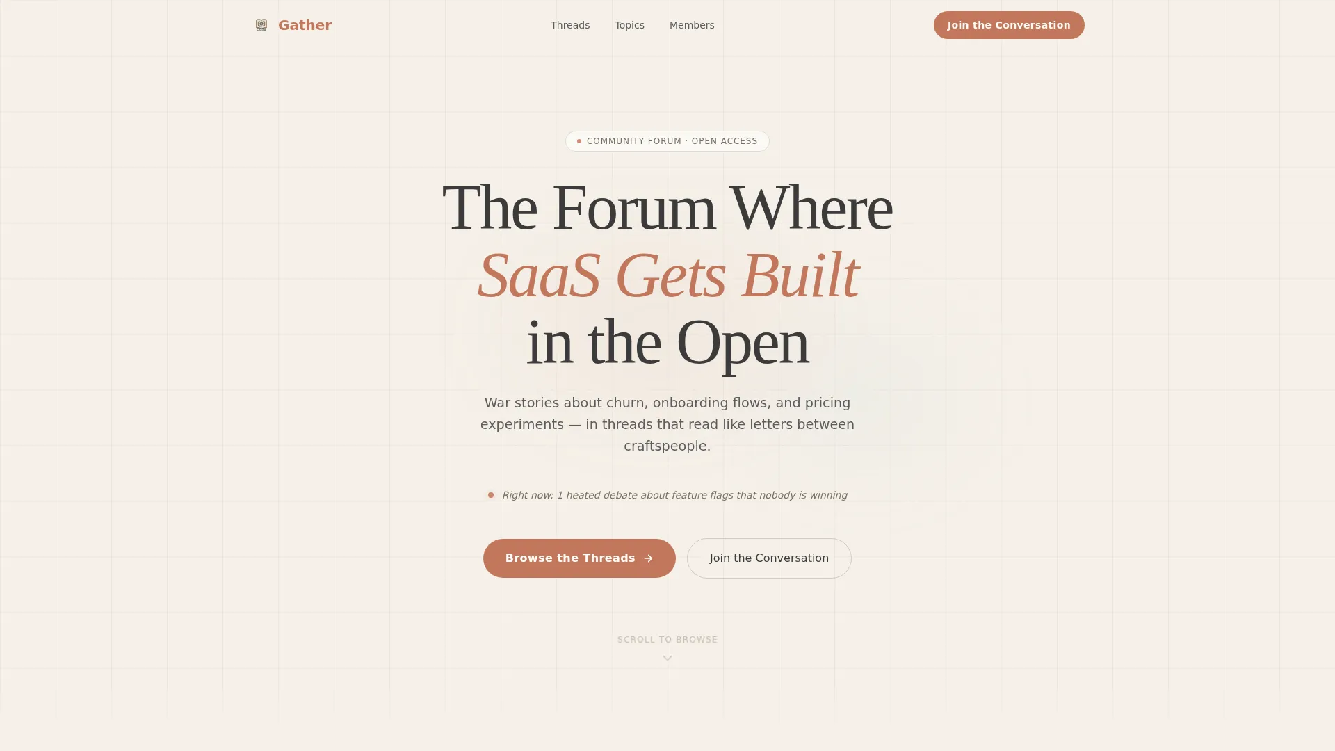 SaaS Community Forum Landing Page Template