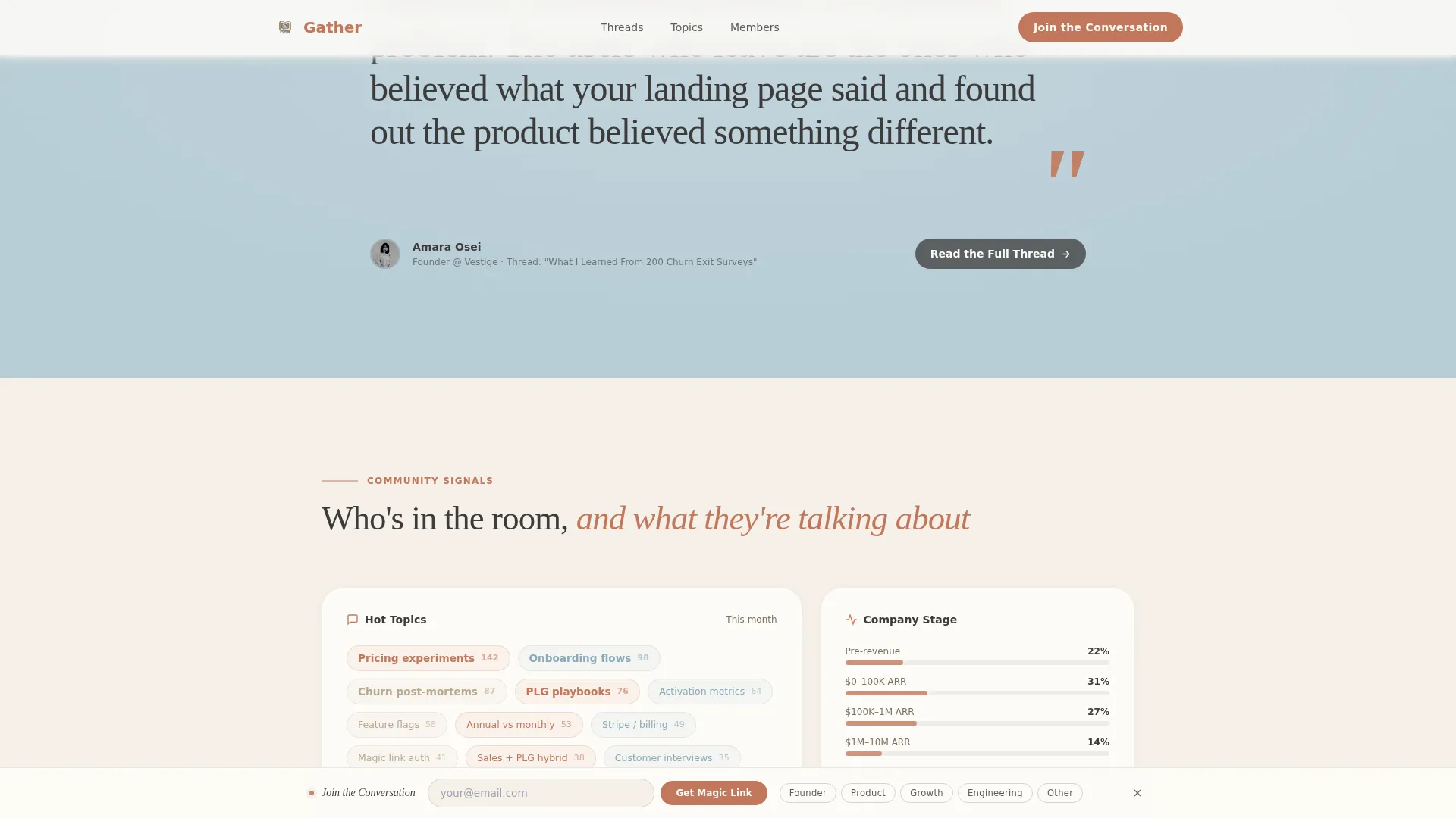 SaaS Community Forum Landing Page Template