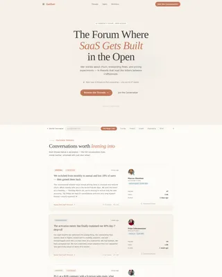 SaaS Community Forum Landing Page Template