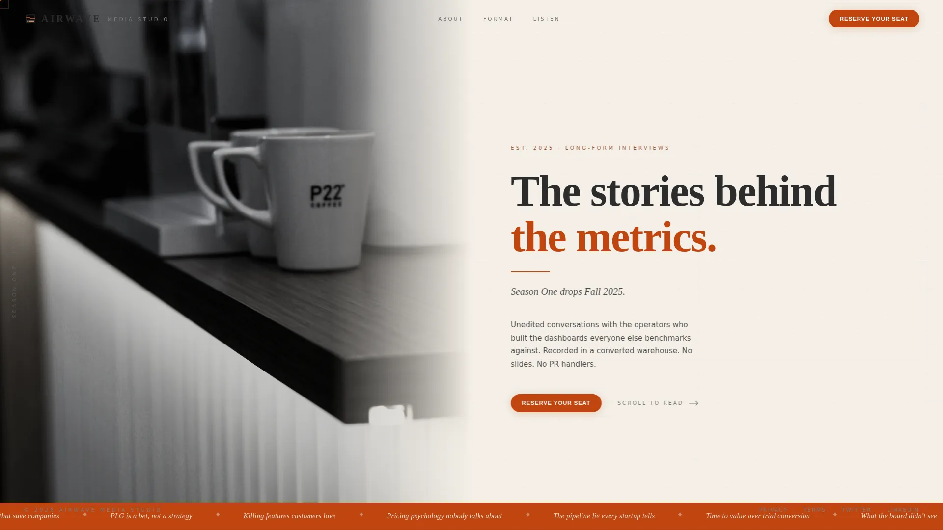 Editorial SaaS Podcast Landing Page Template