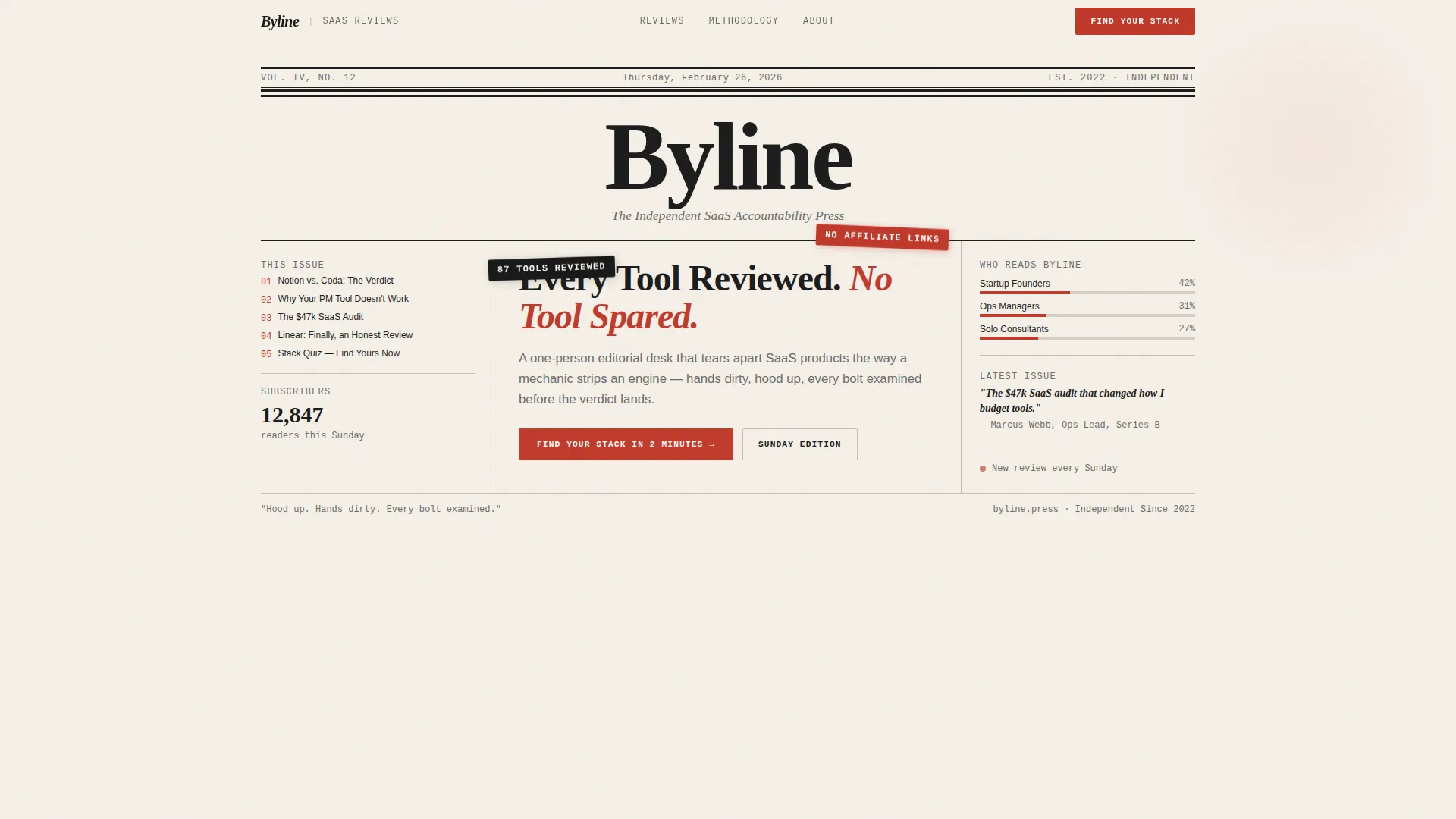 Honest SaaS Review Blog Landing Page Template