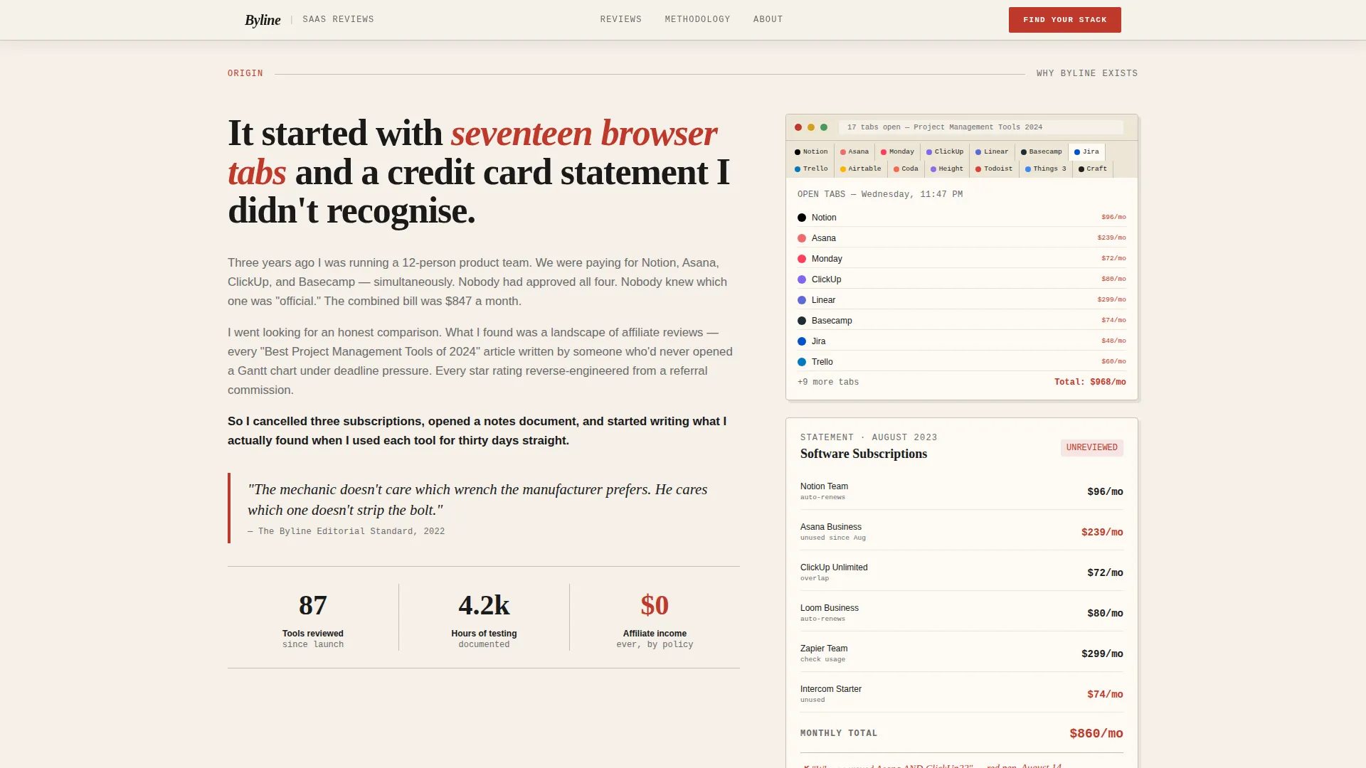 Honest SaaS Review Blog Landing Page Template