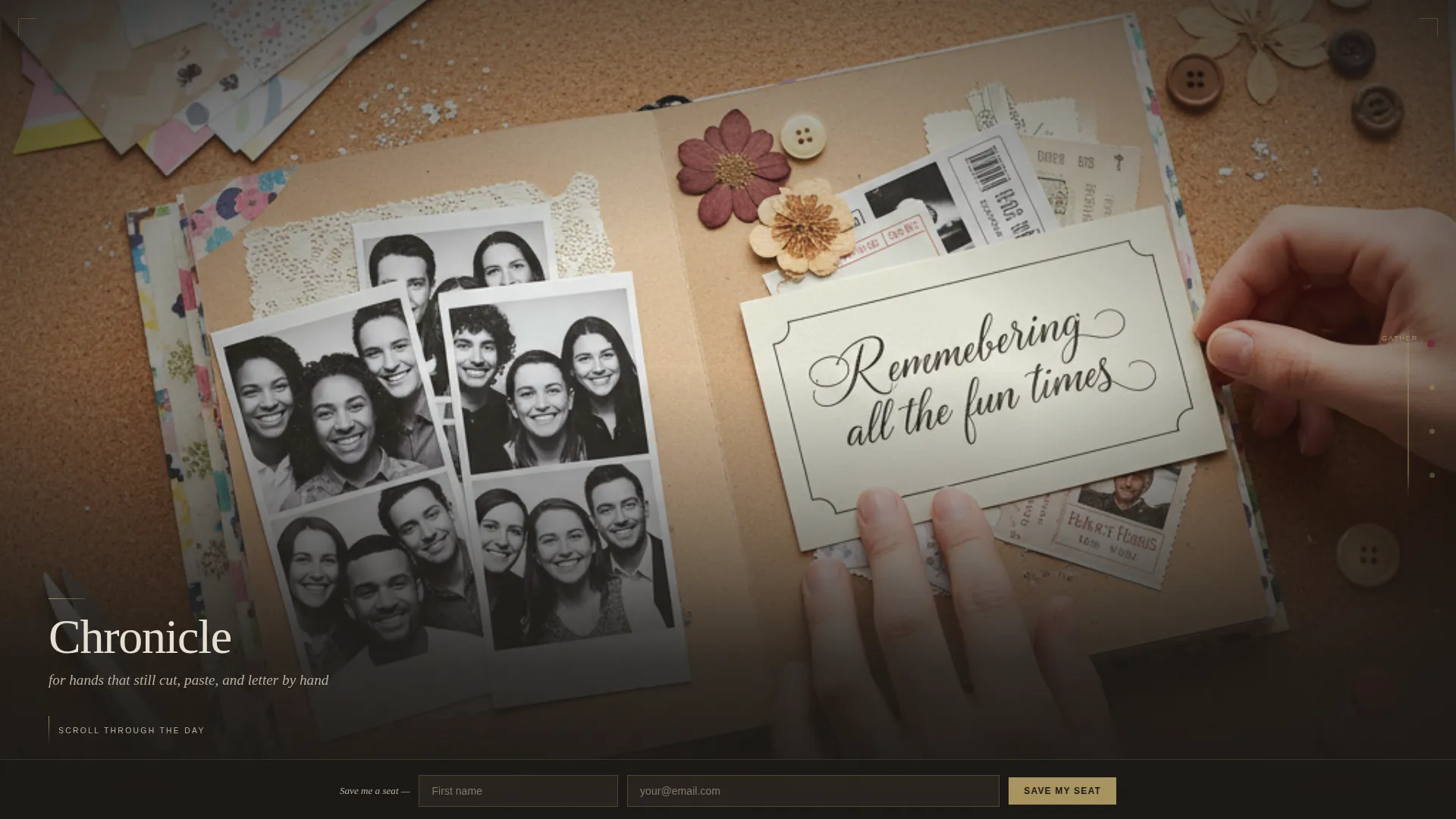 Scrapbooking & Memory Keeping Content Pre-Launch Website Template